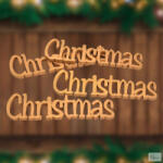  Christmas felirat arany 15cm 4db/csomag-KIFUTÓ (KB-4325G)