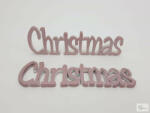  Christmas felirat metál rózsaarany 15cm 2db/csomag (KB-4325RA)