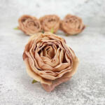  Százlevelű rózsa fej - vintage barna 4db/csomag (KB-8282VBAR)
