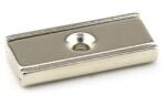 Magneo Smart Magnet neodim bloc 30 x 13, 5 x 5 mm, în carcasă, cu gaură D 3, 3 și șanfren D 6, 5