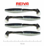 Reiva Zander Power Shad 10cm 7, 05gr 4db/cs (Fekete Ezüst) Plasztik csali (9901-141)