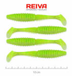 Reiva Zander Power Shad 10cm 7, 05gr 4db/cs (Fluo Zöld Flitter I. ) Plasztik csali (9901-142)