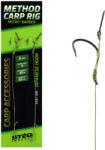 STÉG PRODUCT Method Carp előke tüskével Fekete 6 2db/csomag Füles Szakállas Monofil előkötött horog (8107-506)