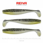 Reiva Flat Minnow shad 12, 5cm 3db/cs (Fekete-Ezüst Flitter) Plasztik csali (9902-121)