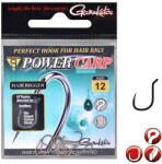 Gamakatsu Power Carp Hair Rigger Fekete 14 10db/csomag Füles Szakállas Feeder horog (185170-014)