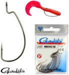Gamakatsu Worm Offset Fekete 2 6db/csomag Füles Szakállas Ragadozó halas horog (146842-002)