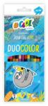 Victoria Színes ceruza készlet, háromszögletű, kétvégű, COOL BY VICTORIA Duocolor, 24 különböző szín (TVC006)
