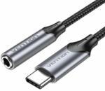 Vention USB-C/M -> 3.5mm/F , (fülhallgató, alu, szürke), 1m, kábel (BGMHF) - pepita