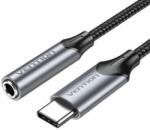 Vention USB-C/M -> 3.5mm/F , (fülhallgató, alu, szürke), 0, 1m, kábel (BGMHA) - pepita