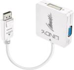 Lindy 41028 video átalakító kábel DisplayPort DVI-D + VGA (D-Sub) + HDMI Fekete (41028) (41028)