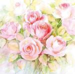 Ambiente 13318370 Watercolour Roses papírszalvéta 33x33 cm, 20 db/csomag