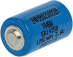 utángyártott ER14250 Premium 1/2AA, 1770-XZ, 3B26, 418-0076, 60-0576-100 - 1200mAh 3.6V Li-SOCl2 Lítium elem (888202238)