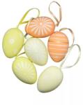 Yala Design Húsvéti tojás 6 db-os (narancs-sárga, virág mintával) (8818-B)