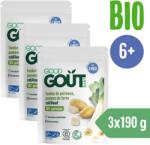  Good Gout Bio póréhagyma burgonyával és tőkehallal, 3x (190 g)
