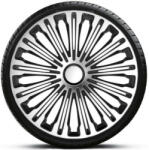 Argo Set de capace decorative Volante Silver-Black de 14 inch (4 bucăți)