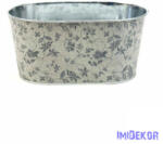  Mintás bádog ovál kaspó - 357