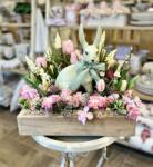 Kreatív Húsvéti asztali dísz romantikus nyuszis