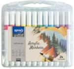  Set 24 culori MARKER ACRIL tip pensula, SPREE