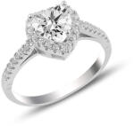 BeSpecial Inel argint Inima de Cristal cu zirconii albe, placat cu rodiu (ITU0306_173)