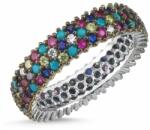 BeSpecial Inel argint Eternity cu 3 randuri zirconii colorate (ITU0020_185)