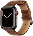 Apple Watch 1-6, SE (42 / 44 mm) / Watch 7-8 (45 mm) / Watch Ultra (49 mm), bőr pótszíj, gyémánt minta, Hoco WA18, barna - mall