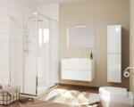 Savinidue Easy 80cm-es két fiókos fürdőszobaszekrény fényes fehér+ mosdó - smartbutor