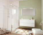 Savinidue Easy 120cm-es két fiókos fürdőszobaszekrény fehér tölgy + mosdó - smartbutor