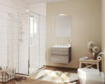 Savinidue Easy 60cm-es két fiókos fürdőszobaszekrény füstölt tölgy + mosdó - smartbutor