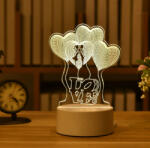  3D LED lampa szÍv
