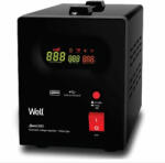Well Stabilizator automat de tensiune cu releu 500VA 300W, negru Well (AVR-REL-GUARD500-WL-MBL)
