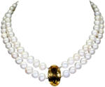 Frumoasa Venetiana Colier argint perle citrin (C2401)