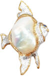 Frumoasa Venetiana Brosa argint perle (C2409)