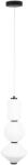 MAXlight Akiko LED függeszték, 23W, 3000K, 1840 lm, fehér/fekete, 180 cm (P0468)