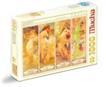 D-Toys Puzzle 1000 Piese D-Toys, Alphonse Mucha, Seasons, Anotimpuri (TOY-66930-09) Puzzle