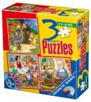 D-Toys Colectie 3 Puzzle-uri Magnetice, D-Toys, Hansel si Gretel, Alba ca Zapada si Pinocchio, 6, 9 si 16 Piese (TOY-60778) Puzzle