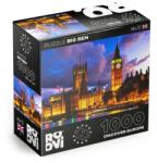 Roovi Puzzle 1000 Piese Roovi, Big Ben si Parlamentul, Marea Britanie (TOY-65995-11) Puzzle