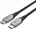 Vention USB-C 3.1/M -> USB-C 3.1/M, (szövet, szürke), 1m, kábel (TAAHF) - pepita