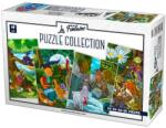D-Toys Colectie 4 Puzzle-uri D-Toys, La Fontaine, Fabule, 24, 35, 48 si 60 Piese (TOY-74393) Puzzle
