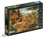 D-Toys Puzzle 1000 Piese D-Toys, Bruegel cel Tanar, Toamna (TOY-66947-03) Puzzle