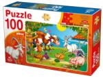 DEICO Puzzle 100 Piese, Deico, Animale la Ferma (TOY-76601) Puzzle
