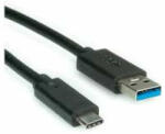Roline USB-C 3.1/M -> USB-A 3.0/M, (fekete), 0, 5m, kábel (RO11029010)