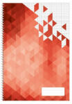 Patria Spirálfüzet pd A/4-80 lapos kockás Geometric