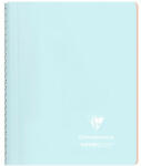 Clairefontaine Spirálfüzet Clairefontaine Koverbook Blush A/5 80 lapos PP borítású vonalas jégkék (366772C)