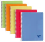 Clairefontaine Spirálfüzet Clairefontaine Linicolor Fresh A/4-90 lapos kockás vegyes (328126C) - papir-bolt