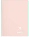 Clairefontaine Spirálfüzet Clairefontaine Koverbook Blush A/4 80 lapos PP borítású vonalas púderrózsaszín (376778C)
