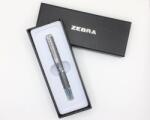 Zebra széthúzható golyóstoll, SL-F1 0, 7 metál szürke, kék betéttel
