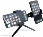 Hurtel Kettős állítható okostelefon tartó állvánnyal fekete (E-típusú élő kettős kamera)