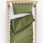 Goldea lenjerie pătuț din 100% bumbac - măslin 90 x 120 și 40 x 60 cm Lenjerie de pat