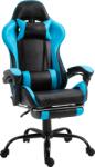 Mobikon Scaun birou gaming cu suport pentru picioare negru albastru tarun 64x131x81 cm (0000266175)