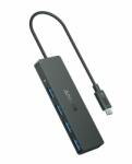 Anker Hub Anker USB-C 4-in-1, 4x USB-A, 5Gbps, Negru
